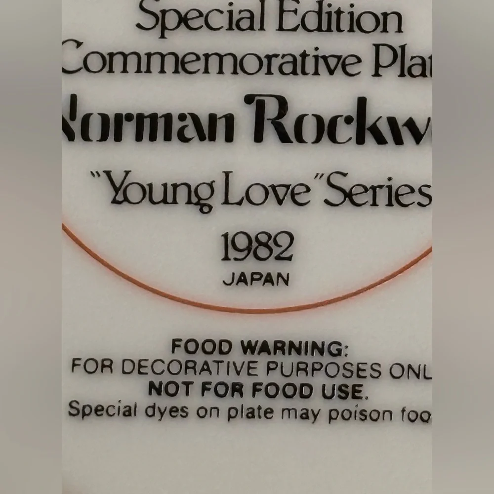 Norman Rockwell CW Collection Special Edition 1982  “Young Love Series”